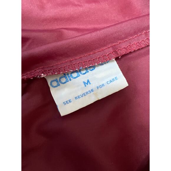 Adidas Women's Red Trefoil Logo Straight Leg Windbreaker Trousers Track Pants M - Picture 4 of 5